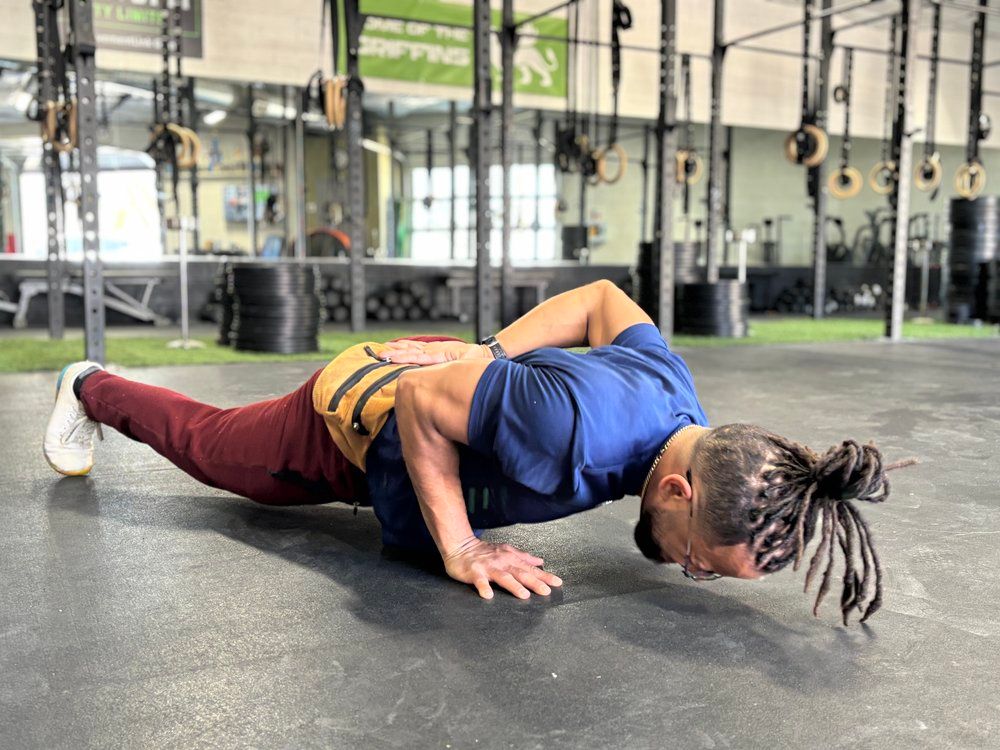 Colby M. White one arm pushup