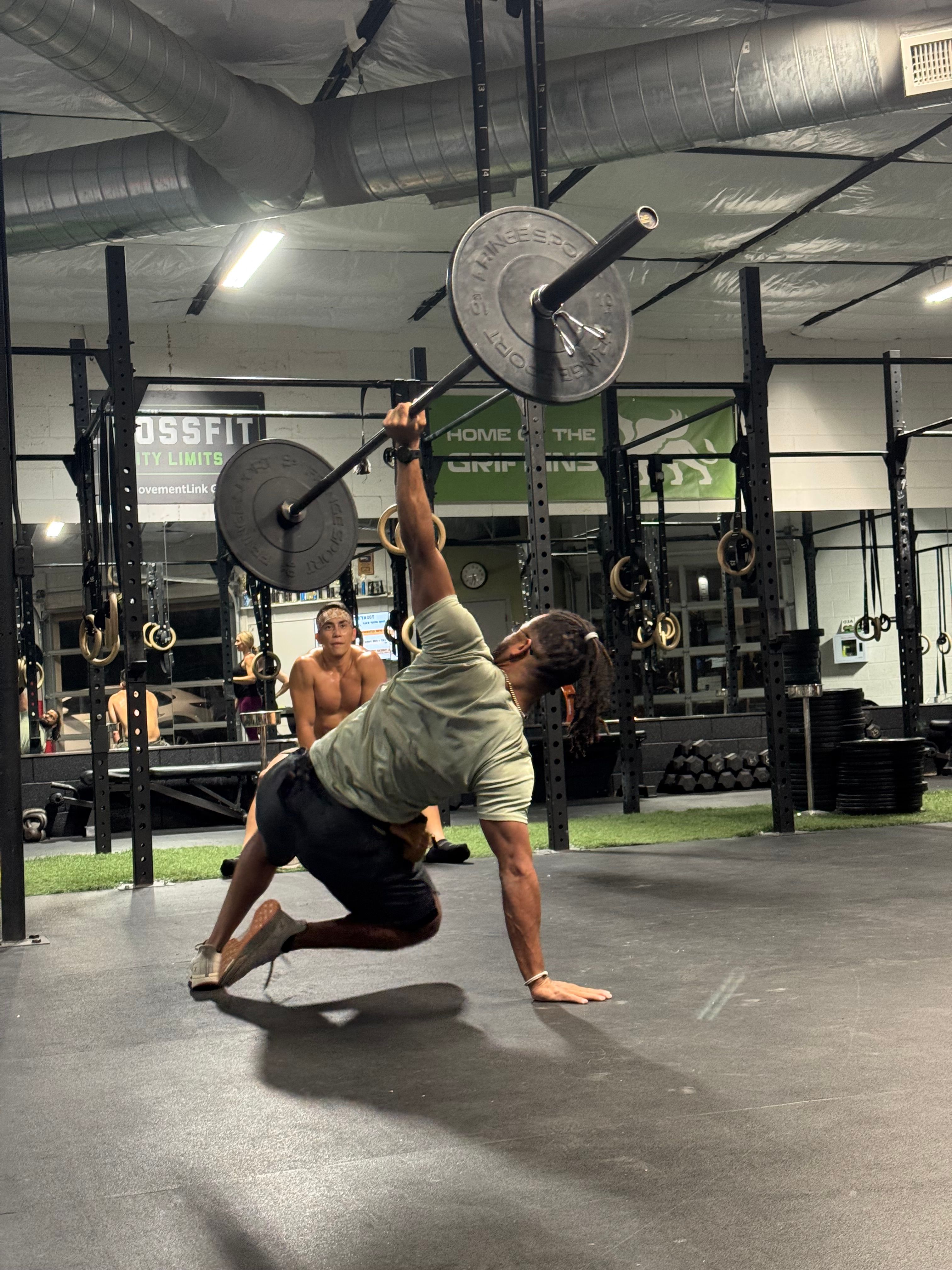 Colby M. White barbell get up